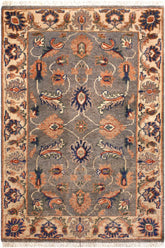 handmade Traditional Kafkaz Grey Ivory Hand Knotted RECTANGLE 100% WOOL area rug 2 x 3